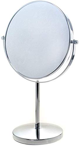 Trucco specchio con luci Specchio cosmetico indipendente 5x zoom, specchio da tavolo da 8 pollici trucco specchio specchio per camera da letto per camera da letto, specchio da barba cosmetico specchio