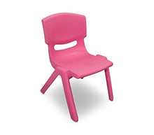 173710 Sedia colorata per bambini in plastica resistente 26 x 30 x 49 cm. MEDIA WAVE store ® (Rosa)
