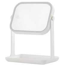Makeup mirror Specchio da Trucco a LED Pieghevole da Tavolo con Lampada dormitorio da Tavolo Portatile Portatile Netto Specchio da spogliatoio Rosso Specchio da Trucco Girevole