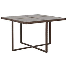 Festnight Set da Pranzo da Giardino con Cuscini, Tavolo Sedie da Giardino, Set Mobili da Giardino in Polyrattan Marrone 5 pz