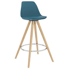 vidaXL Sgabelli da Bar 2 pz Turchese in PP e Legno Massello di Faggio