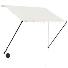 UnfadeMemory Tenda da Sole Retrattile con LED Resistente all'Acqua e ai Raggi UV 200x150 cm Crema