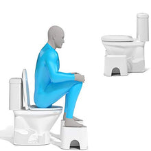 Sgabello WC Squat Plastica Staccabile Igienici Poggiapiedi Potty Sgabello Imbottito Poggiapiedi Bagno Sgabello Igienici per movimento intestinale completo ( Color : White , Size : 32.5x23x54.5cm )