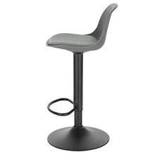 EUGAD Sgabello da Bar Moderno Sgabello Alto con Schienale in Simipelle Sedia Alta da Cucina Regolabile Girevole Grigio 0650BY-1