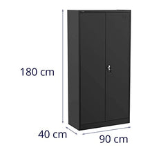 Fromm & Starck Armadietto In Metallo Per Ufficio Armadio Metallico STAR_MCAB_30 (180 Cm, Antracite, 4 ripiani)