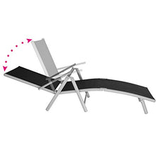 TecTake 800713 Lettino Prendisole, Schienale Regolabile, Resistente alle Intemperie, Alluminio, Mobile Giardino Campeggio - Disponibile in Diversi Colori (Grigio Argento | No. 403259)