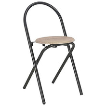 Festnight Set 3 pz Tavolo e Sedie Pieghevoli con Scaffale MDF e Acciaio,Tavolo con sedie Cucina,Penisola Cucina con sgabelli,Tavolo Alto da Bar,Tavolo Bar con sgabelli,Penisola per Cucina