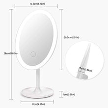 LLG Household Items& con Luce Ricaricabile, Trucco dello Specchio del LED con Touch Screen dimmerabile 180 Gradi Rotazione Libera