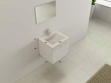 Jet-line Set di mobili da bagno Linz, larghezza 60 cm, mobili da bagno e lavabo con cassetto Push Open Soft Close in legno