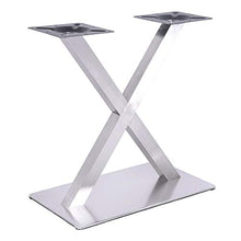 Piedino da tavolo in acciaio inox X telaio da tavolo, altezza 70 cm