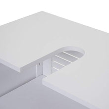 Mendler Set arredi bagno HWC-F75 MDF bianco 2x mobili alti specchio mobile sotto lavabo