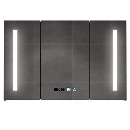 ZoSiP Armadietto da Bagno Mobiletto Pensile Bathroom Wall Specchio gabinetto con Tre Porte Medicina Governo di Legno Multiuso dell'organizzatore di immagazzinaggio Armadio Cucina