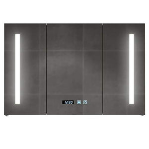 ZoSiP Armadietto da Bagno Mobiletto Pensile Bathroom Wall Specchio gabinetto con Tre Porte Medicina Governo di Legno Multiuso dell'organizzatore di immagazzinaggio Armadio Cucina