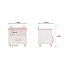 Comodino Camera da Letto for Bambini Mini Fumetto Rosa Armadietto di immagazzinaggio Peso del Cuscinetto 250 kg-50x40x54 cm FANJIANI