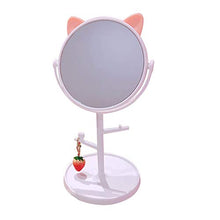 WXL Specchi da Tavolo Beauty Pieghevole Trucco Specchio Signore Makeup Trucco Vanity Mirror Specchio Desktop Specchio Rotante Specchio Gatto Forma Specchio cosmetico Specchio Trucco con LED