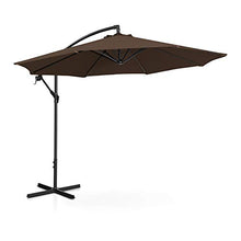 Uniprodo Ombrellone Decentrato Ombrello da Giardino a Braccio Uni_Umbrella_R300BR (Marrone, Rotondo, Ø 300 cm, Inclinabile)