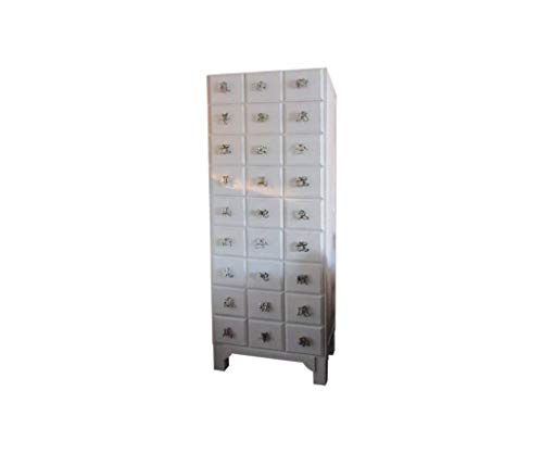 Fine Asianliving Cassettiera Cinese con Caratteri Cinesi Zodiaco Fatti a Mano L53xP34xA177cm