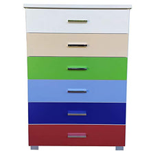 LIBEROSHOPPING.eu - LA TUA CASA IN UN CLIK Cassettiera settimino con 6 cassetti per Camera da Letto Soggiorno Ufficio (Multicolor)