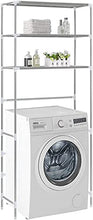 Scaffale per Bagno con 3 Ripiani,Scaffale per Lavatrice Salvaspazio Argento 668 x 28 x 165 cm