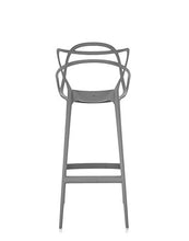 Kartell Masters Stool Sgabello, Tecnopolimero termoplastico Riciclato con Carica Minerale e Trattamento Soft-Touch, Grigio, H. 75