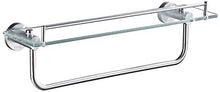 GDFEH Scaffale da Bagno Scaffale per Il Bagno Scaffale da Bagno con 304 Acciaio Inox Doppio Asciugamano a Doppio Asciugamani da Bagno in Vetro da Bagno in Vetro 23.6x15.3x5.5inch
