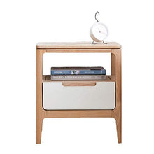 Comodini Soggiorno End Tables cornici in Legno Massiccio Semplice Camera da Letto Singolo cassetto con partizione Piccolo Bagagli Oak Bed