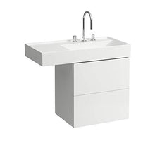 Laufen Mobiletto lavabo Kartell, Adatto per lavabi 810333, 810338, 810339, 813332, 2 cassetti, 580x600x450, colorazione: Neve (Bianco Opaco) - H4075690336401