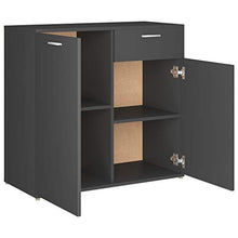 Sideboard Grau 80x36x75 cm Spanplatte