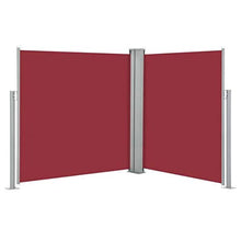 Tenda da sole laterale allungabile, 140 x 600 cm, colore: rosso