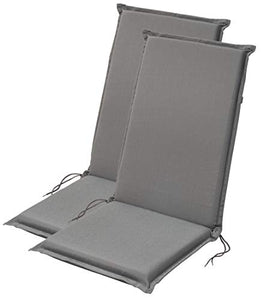 Traumnacht Comfort, Cuscini per Sedia a Sdraio, Set di 2, Outdoor, Antracite, 120 x 50 x 6 cm