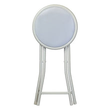 Harbour Housewares Sgabello Pieghevole Rotondo e Compatto - Bianco - 4 Pezzi