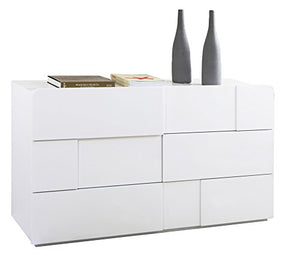 Composad Cassettiera con 6 cassetti di Colore Bianco Lucido - Linea Arcora