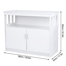 Cikonielf Credenza a 2 ante con mobiletto laterale e mobiletto per bagno, cucina, soggiorno, 98 x 44 x 80 cm