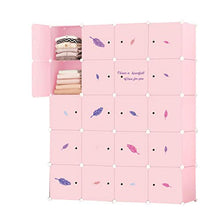Guardaroba Semplice noleggio Armadio Camera da Letto Pieghevole Rimovibili di archiviazione Gesso Governo dell'Assemblea Combinazione di plastica Armadio XINYALAMP (Color : Pink)