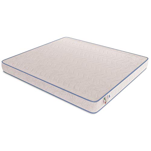 Baldiflex Emporio Materasso Francese Easy Basic L, H 18 cm in Poliuretano Espanso Waterfoam, Ortopedico, Antiacaro, Misura 140x190 cm
