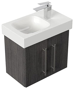 emotion Mobili da bagno con lavabo Geberit Icon XS, 53 cm, a destra, antracite con venature
