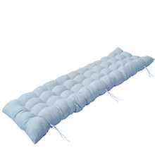 Cuscino per panca da esterno spesso reclinabile, cuscino da giardino per dondolo e schienale lungo, antiscivolo, con lacci per 2 posti (grigio argento, 110 x 55 x 8 cm)