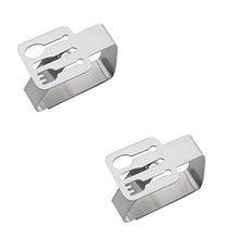 CLISPEED 4 Pezzi Clip per Tovaglia Decorativo in Acciaio Inox Copriletto Morsetto Supporto Clip per Tavolo da Picnic Flessibile Ideale per Picnic Tendoni Matrimoni Festa di Laurea