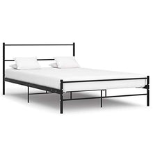BIGTO - Struttura letto in metallo acciaio per camera da letto, 120 x 200 cm, colore: Nero