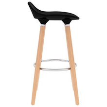 GOTOTOP 2 sgabelli da bar con supporto aggiuntivo integrato per sala da pranzo, 39 x 39 x 80 cm, colore: nero
