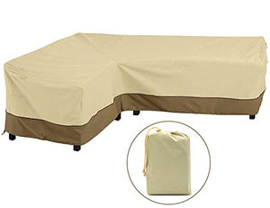 ClothHouse Calotta di Protezione per L Forma Divano Ad Angolo, Giardino Copertura Mobili con Storage Bag, Slipcovers Patio Esterno Antipolvere Impermeabile di Copertura,Left armrest
