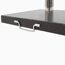 vidaXL Base per Parasole in Granito 30kg Quadrata Nera Sostegno Tenda Parasole