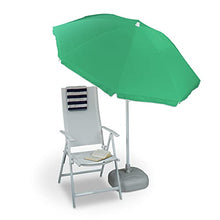 Relaxdays, Ombrellone da Giardino, Spiaggia, 8 Stecche, inclinabile Unisex Adulto, Verde, 192x180x180 cm