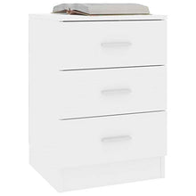 Festnight Comodini Bianco Lucido in Truciolato 38x35x65 cm 2 pz