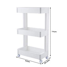 LYM &ripiano di stoccaggio Storage Cucina Scaffale, da Terra Domestica Multifunzionale Rack Bagagli Trolley -3 Strato Scaffale di Finitura