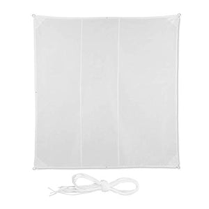 relaxdays Tenda a Vela Quadrata, Impermeabile, Anti UV, con Corde di Supporto, Terrazza e Giardino, LxP: 4x4 m, Bianca