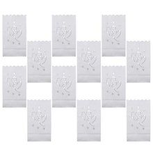 ARTFFEL Vola 30Pcs Hollow Fuori la Luce avvolge la Carta Fatta a Mano Fai da Te lumino votivo Lanterna avvolge Borsa Romantica for la Festa Nuziale Camera da Letto (Doppie Cuori) .Compleanno