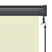 vidaXL - Tenda avvolgibile per esterni, 120 x 250 cm, colore: bianco crema