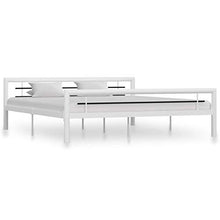 mewmewcat Giroletto con Struttura in Metallo Bianco e Nero, giroletto in Metallo per cameretta Stile Moderno Pratico per Famiglie 212 x 187,5 x 65,5 cm