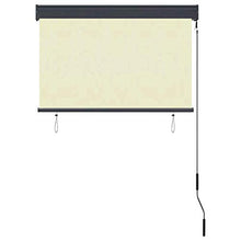 vidaXL - Tenda avvolgibile per esterni, 100 x 250 cm, colore: bianco crema